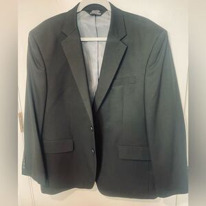 Haggar mens black classic fit lined blazer stretch suit jacket blazer 48